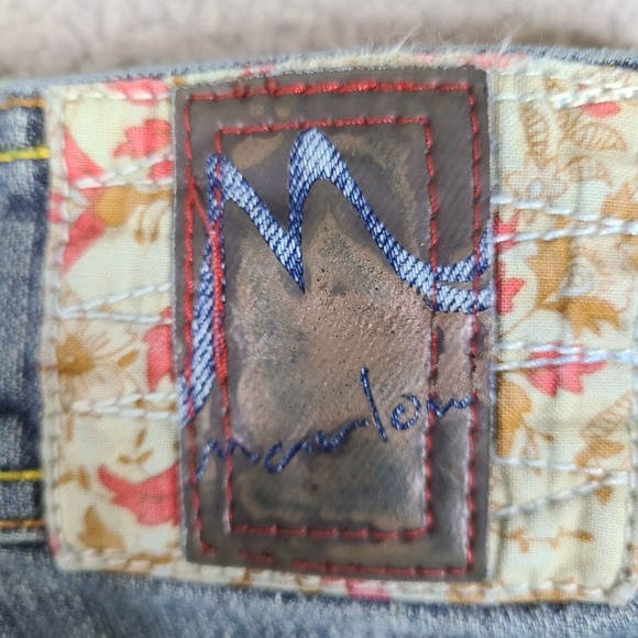 Vintage Marlow‎ Jeans Crop Size 5 Blue Japanese Denim Cotton Blend Snap Button - Picture 10 of 16